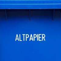 mobile garbage bins 660 L hot-foil-printing