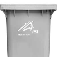 waste recycling bins 120 L hot-foil-printing