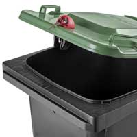 waste recycling bins 120 L Locking systems