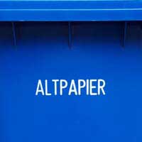 mobile garbage bins 770 L hot-foil-printing