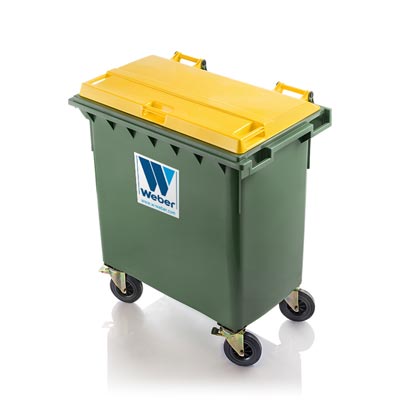  mobile garbage bins 770 L side view