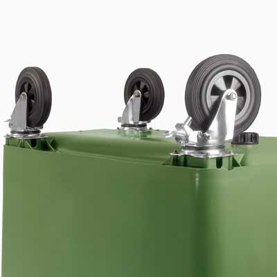 mobile garbage bins 770 L Wheel stop