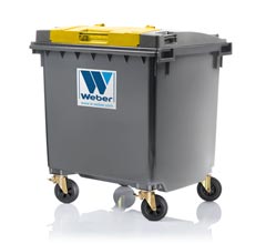 Wheeled bins (Wheelie bins) 1100 l, flat lid LiL