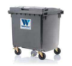 Wheeled bins (Wheelie bins) 1100 l, flat lid