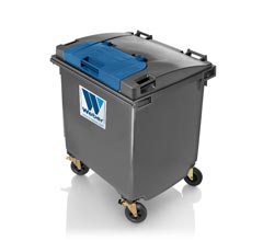 Waste bins 1100 l, flat lid LiL