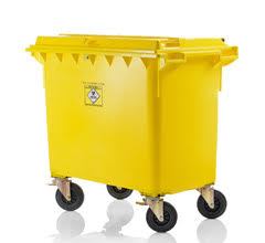 Wheeled bins for clinical waste 660 l