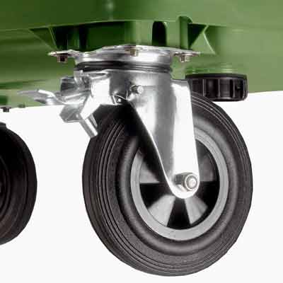 mobile waste containers 1100 L RL LIL wheel stop
